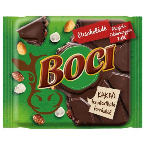 Boci Étcsokoládés - Mazsola, földimogyoró, zselé - 90g