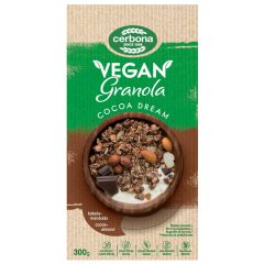   Cerbona Vegán kakaós-mandulás granola müzli, cukor hozzáadása nélkül 300 g
