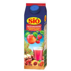   Sió Találkozások rostos Őszibarack-Alma-Meggy-Málna gyümölcsital - 1 liter