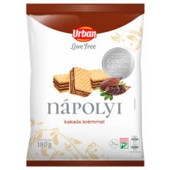   URBAN Love free, Kakaós nápolyi, hozzáadott cukor nélkül, 180g