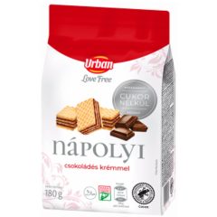   URBAN Love free, Csokoládés nápolyi, hozzáadott cukor nélkül, 180g