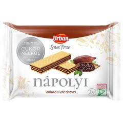   URBAN Love free, Kakaós nápolyi szelet, hozzáadott cukor nélkül, 65g